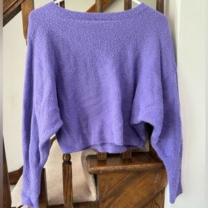 Purple Jessica Simpson cropped sweater